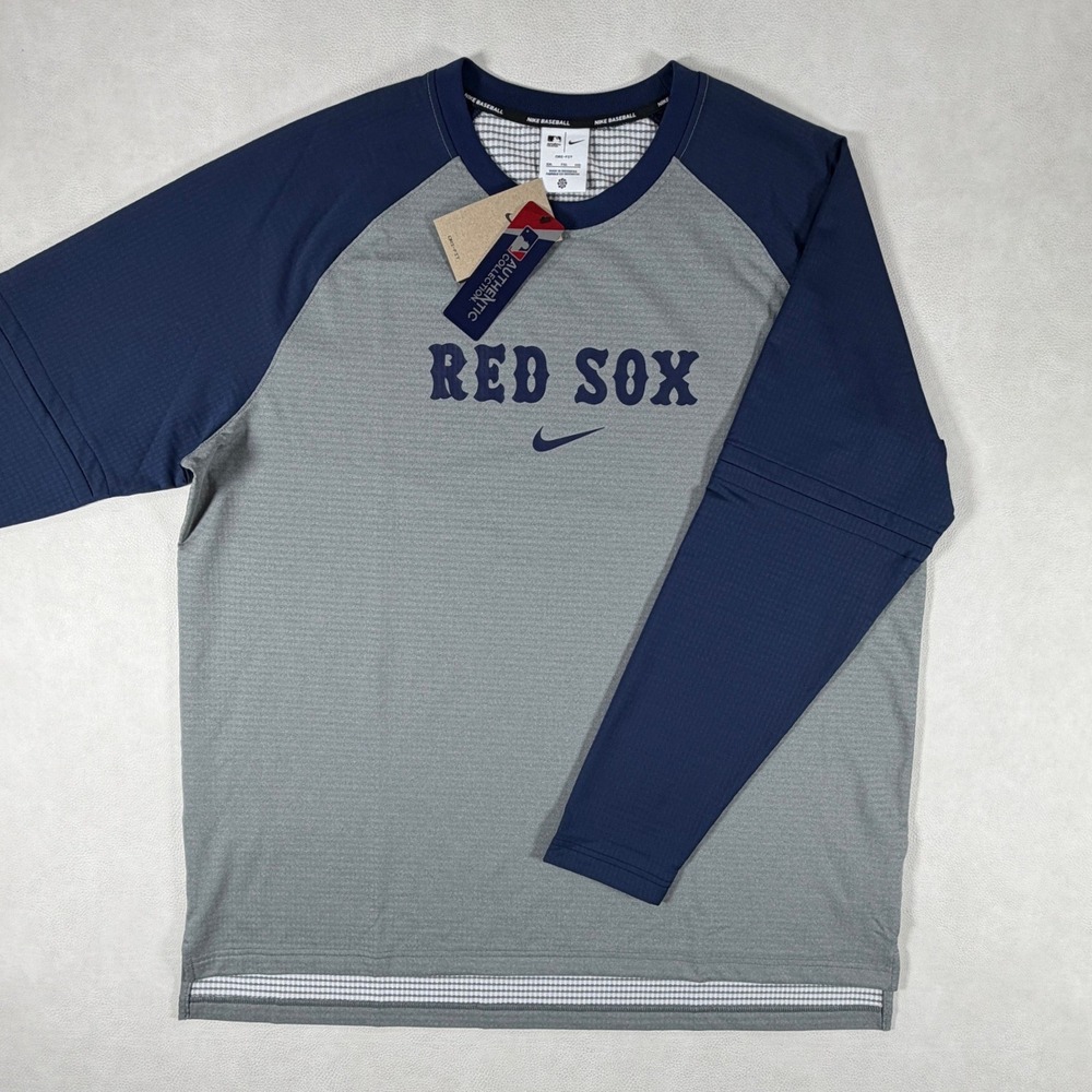 Nike Boston Red Sox Mens XXL  Dri-Fit Long Sleeve Baseball Tee with T-Logo